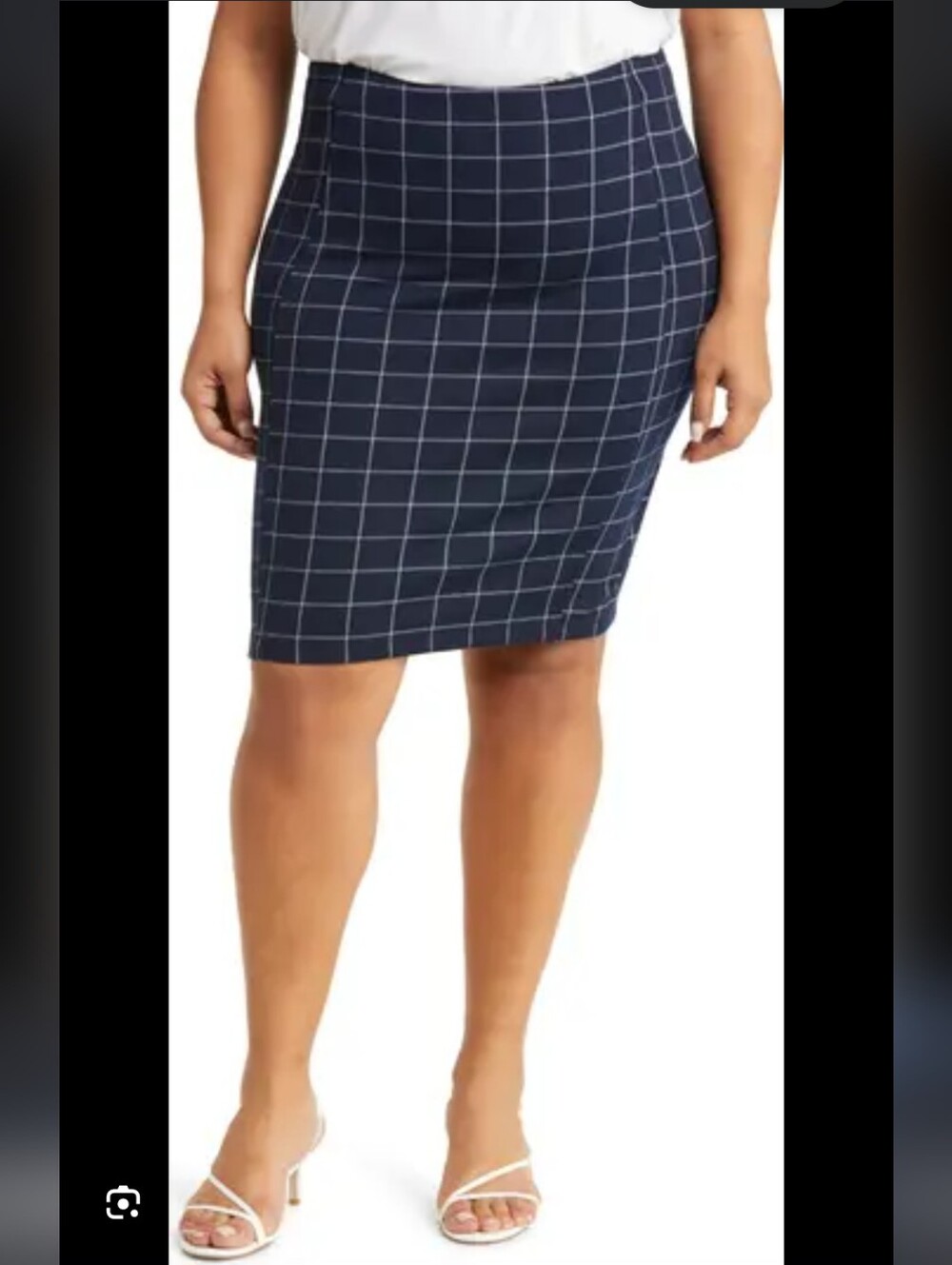 Liverpool Reese Plaid High Waist Pensil Skirt- 8/29P